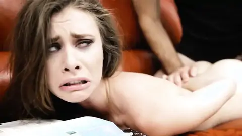 Stepdaughter Anya Olsen is disciplined by her daddy's lollipop