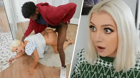 Platinum-Blond GILF is poked in the standing rear end style