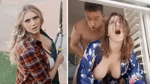 The gardener is cropping out his massive large jizm-shotgun