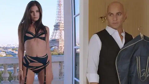 Lil' Fad wearing underwear while pulverized in a hotel