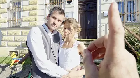 Bride pops by a stranger's stiff boink with bootie-pound finger-kittling
