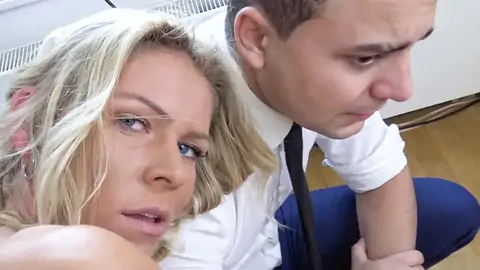 Wearing a wedding dress and white tights for the cuck fun