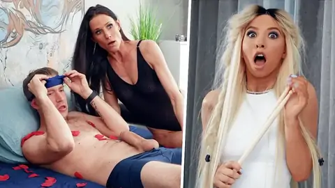 Blinded fellow getting a hand-job by Kenzie Reeves