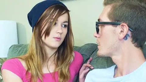 The light-haired teenage is measuring the cum-pump of her beau